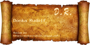 Donka Rudolf névjegykártya